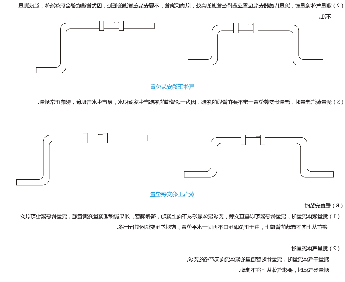 V锥流量计安装水平和垂直管道